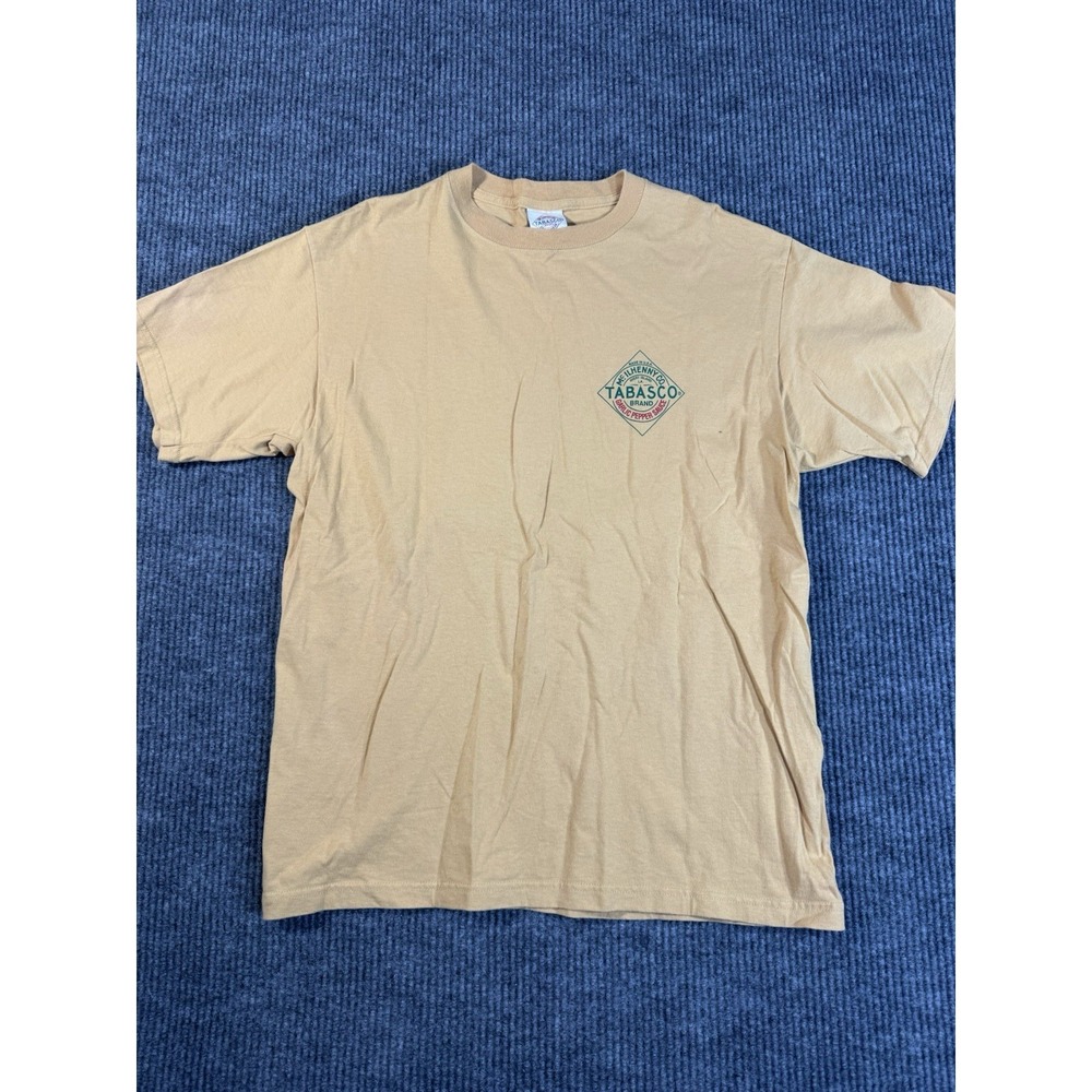 Tabasco Garlic Pepper Sauce Graphic Cotton Men's Beige T-Shirt Size L‎